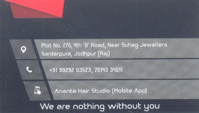 Ananta Hair Studio Unisex Salon - Jodhpur